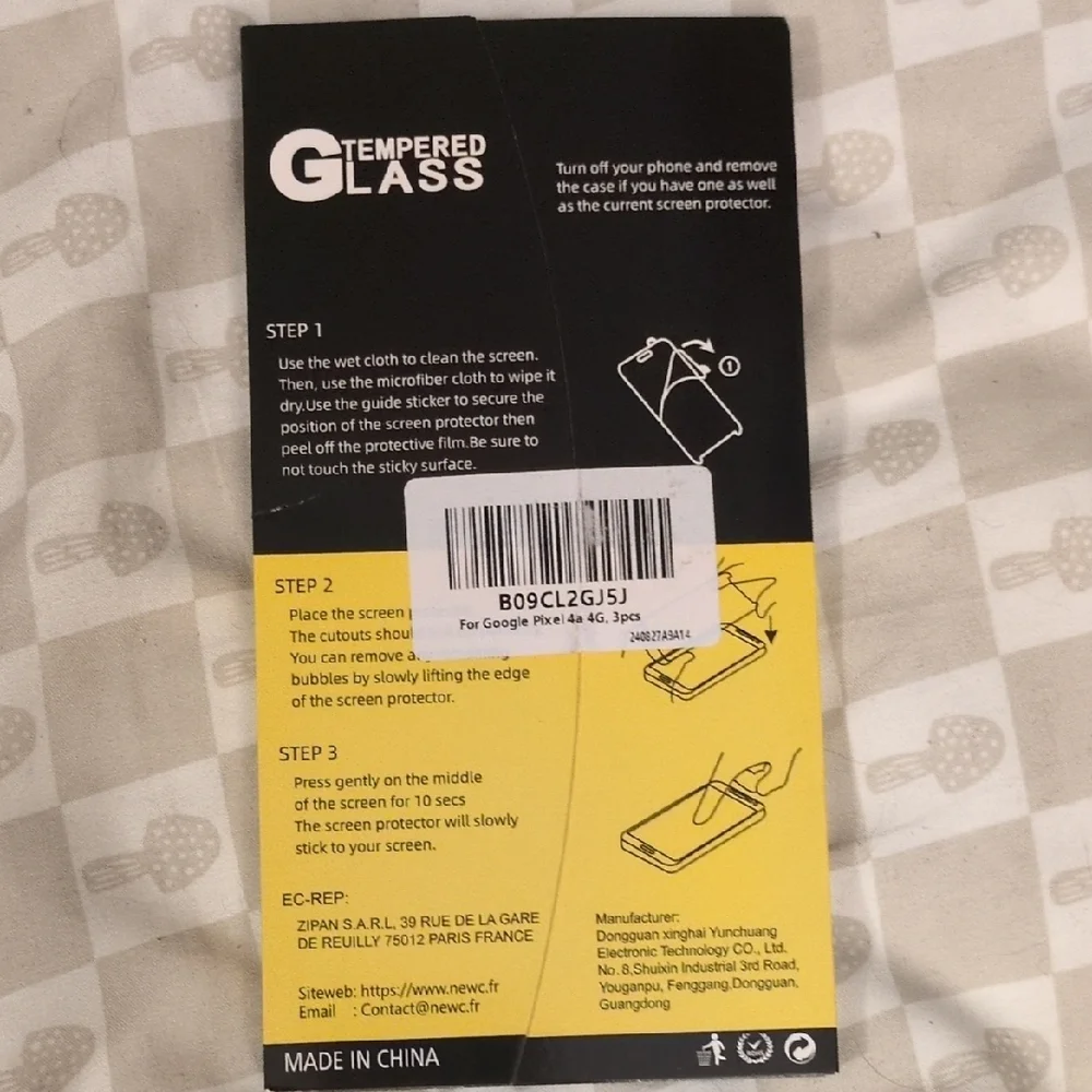 NEW Google Pixel 4a 4g C Tempered Glass Screen Protectors 3 Count